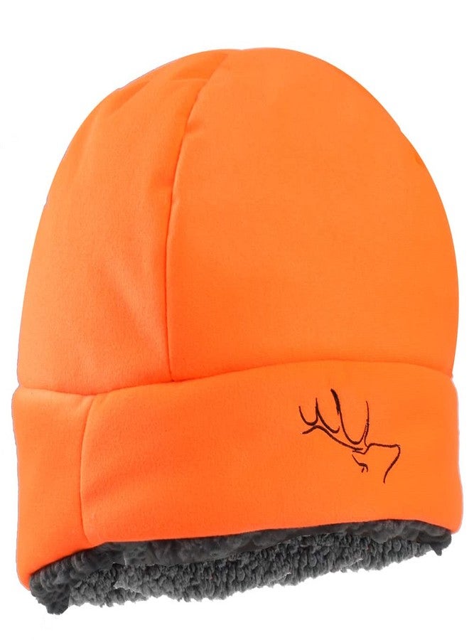 EDTREK Ultra Performance Insulated Beanie Hat for Cold Weather - Waterproof and Windproof Backcountry Winter Hat(Hunter Safety Blaze Orange, Large) - Image 1